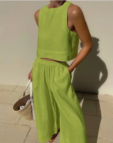 LunaBelle- SOLID SUMMER CASUAL SET