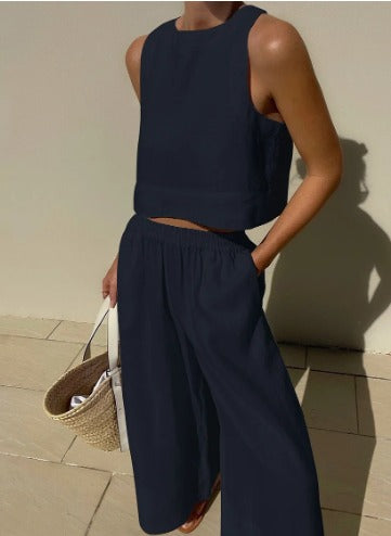 LunaBelle- SOLID SUMMER CASUAL SET