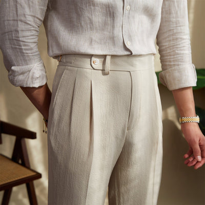 Jesse | Stylish Pleated High Waist Trousers For Men