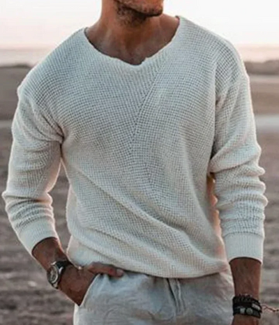 Chris | Casual V-Neck Knit Sweater For Men